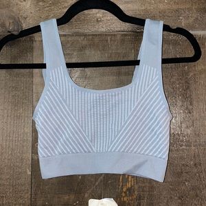NWT silver/grey sports bra
